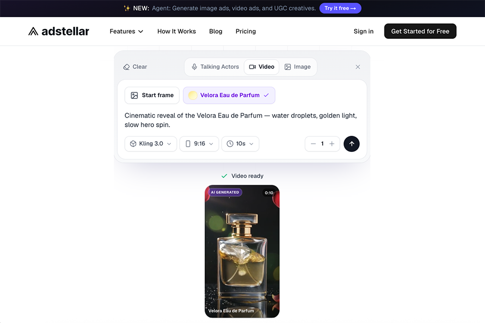 adstellar ai video ad making software