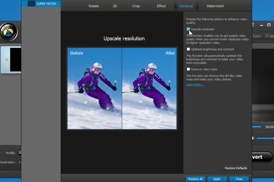 advantages aiseesoft video enhancer