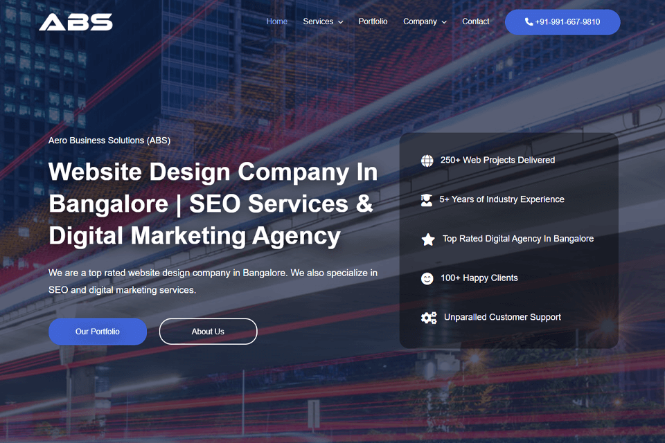 aero business solutions ecommerce development company interface