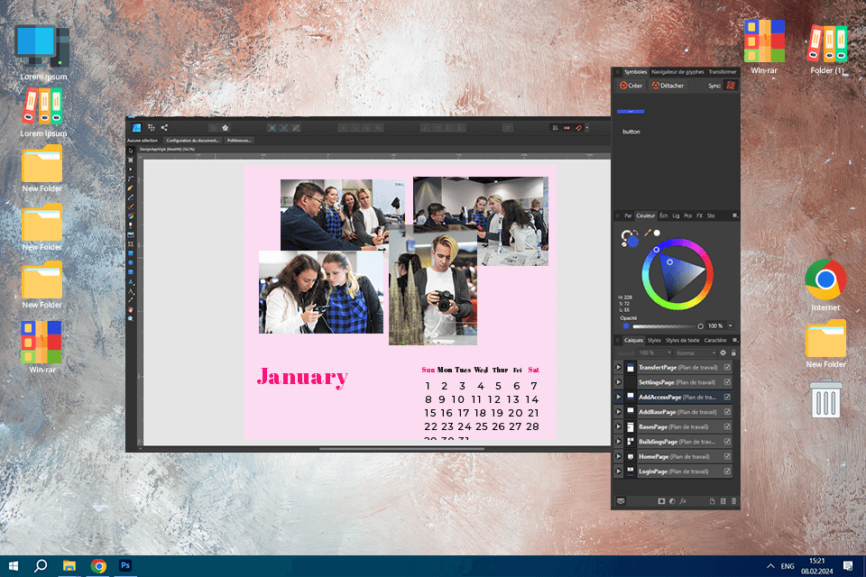 affinity designer calendar making software