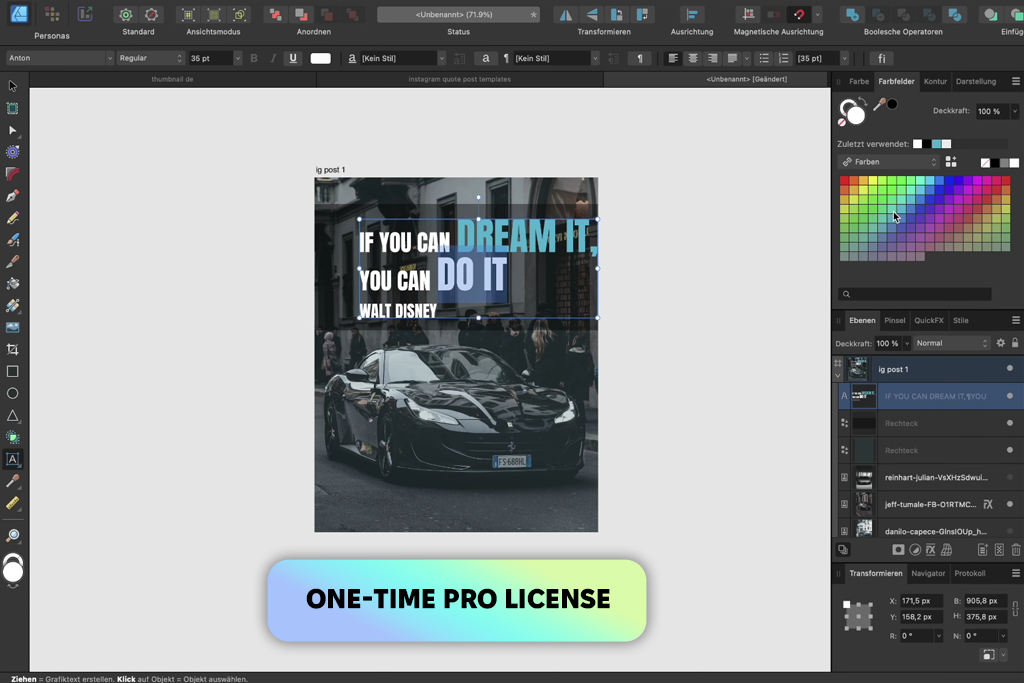 affinity designer design wizard alternative