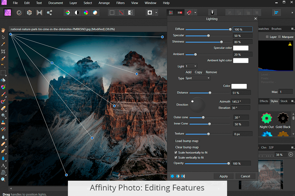 affinity photo editing capabilities