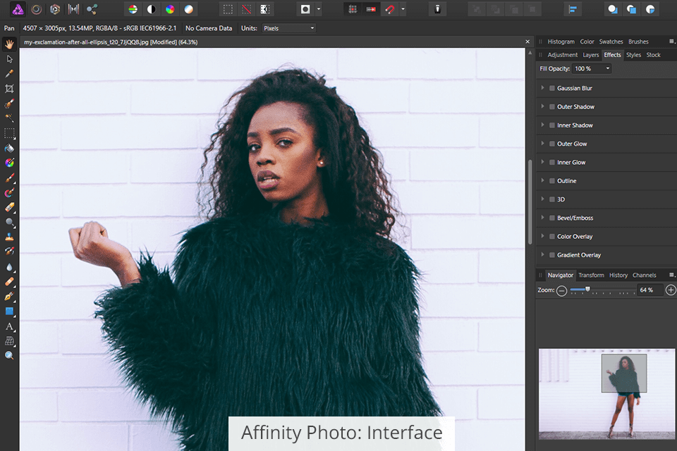 affinity photo interface