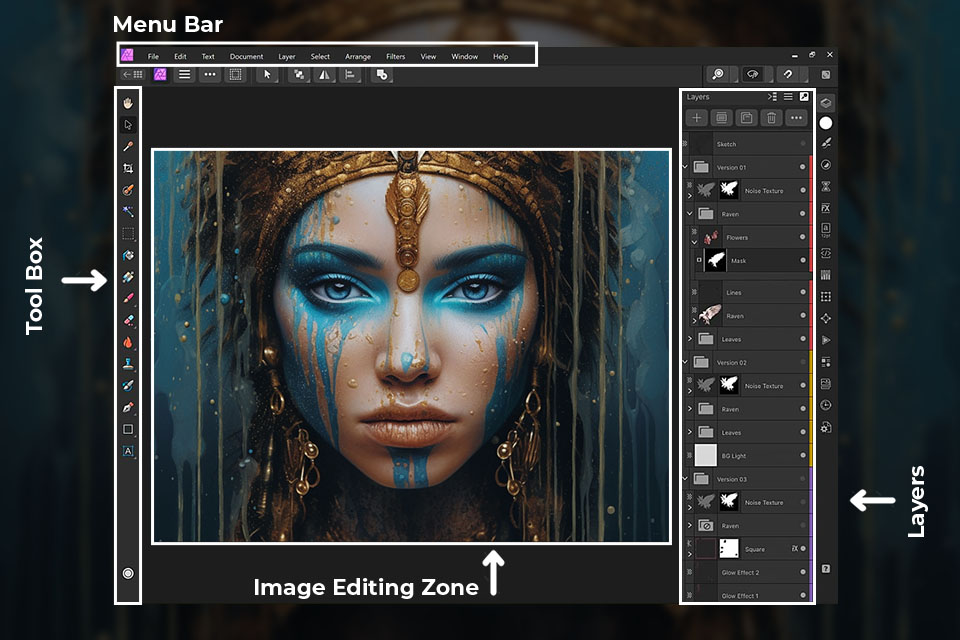 affinity photo interface