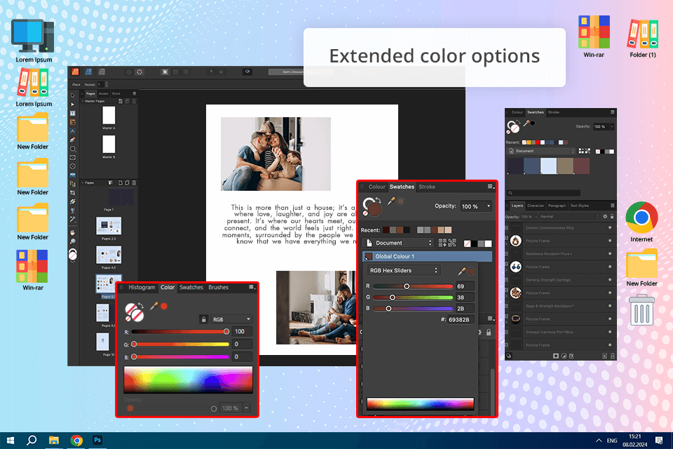 affinity publisher book design software