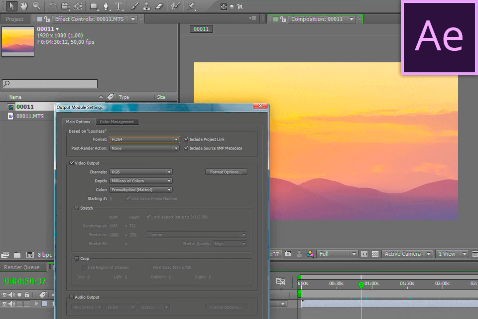 after effects interface
