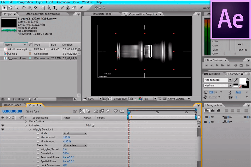 after effects interface