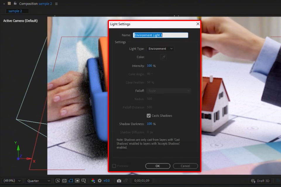 after effects shadow catcher enabling shadows in 3d layers