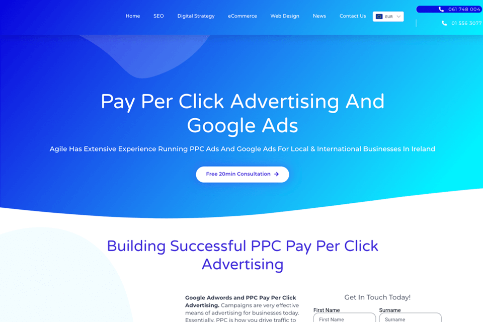 agile digital strategy advertising agency website