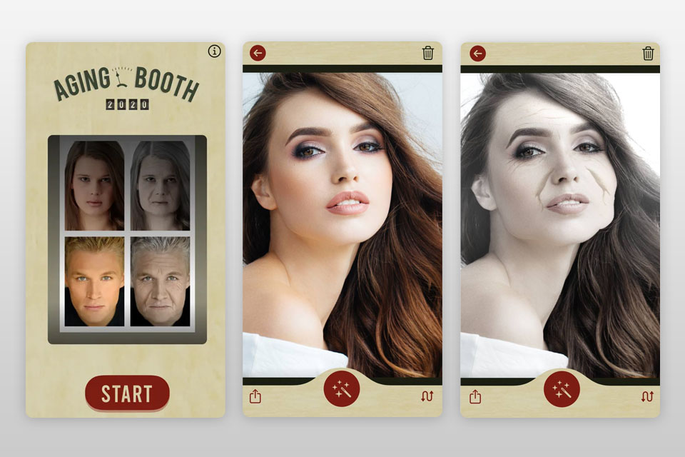 agingbooth app like faceapp interface