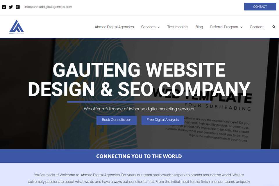 ahmad digital agencies interface