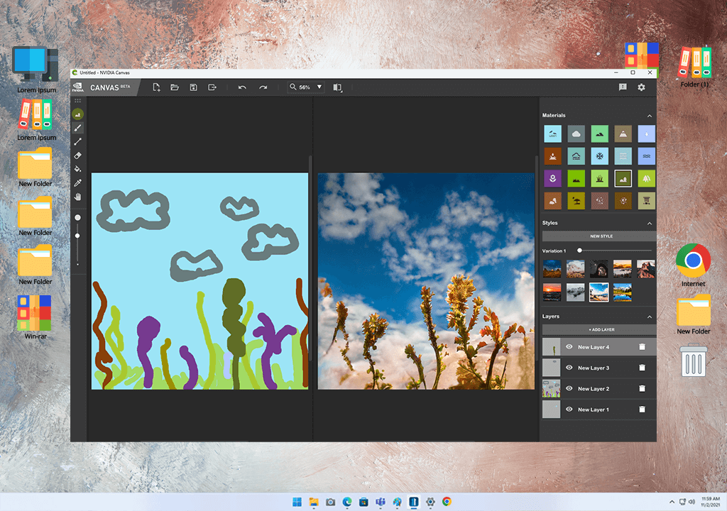 ai and photography nvidia canvas