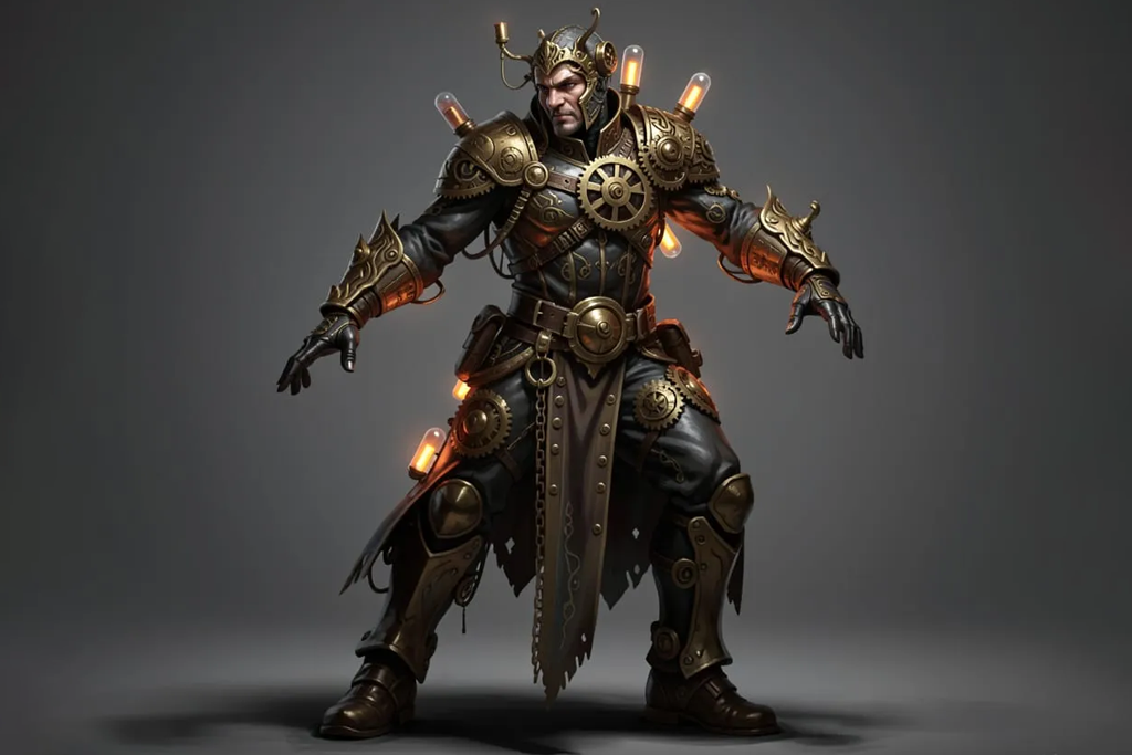 ai fantasy character steampunk