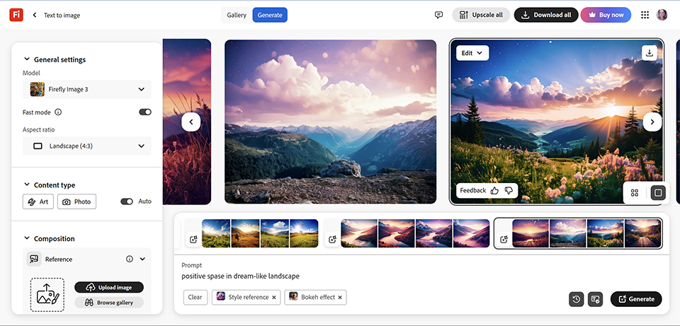 ai generated positive space in adobe firefly