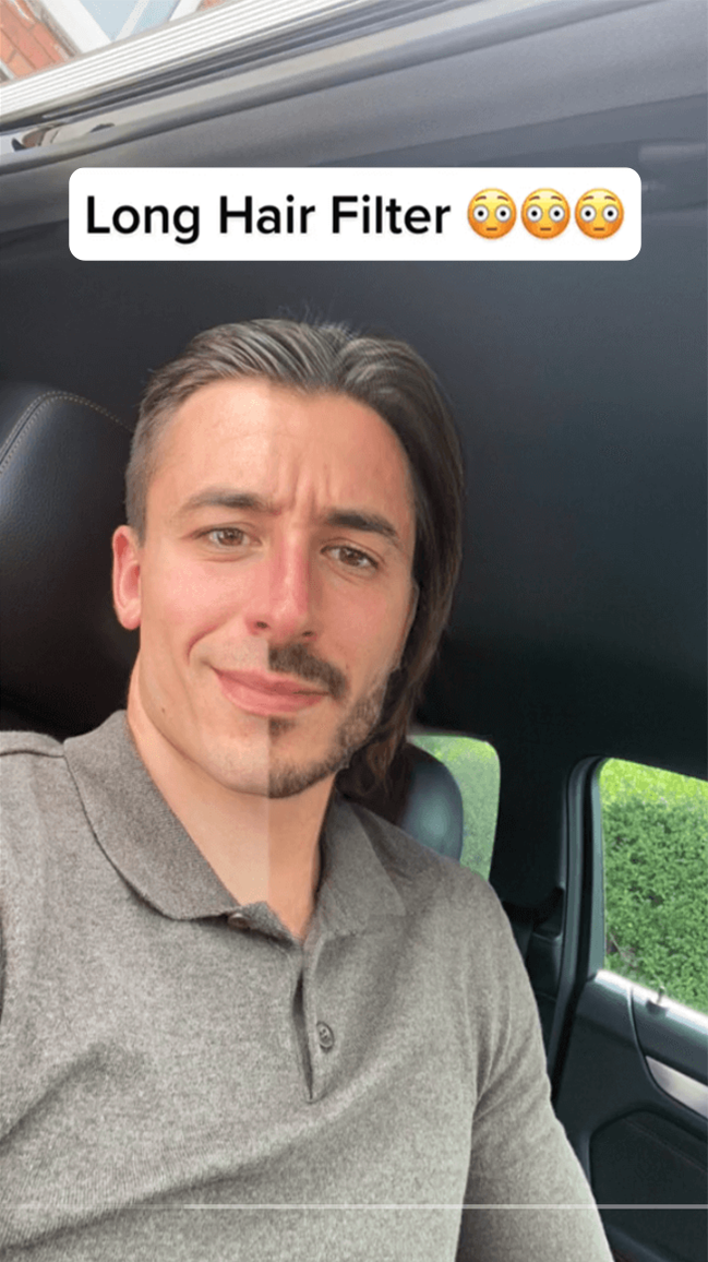 ai long hair filter for guys