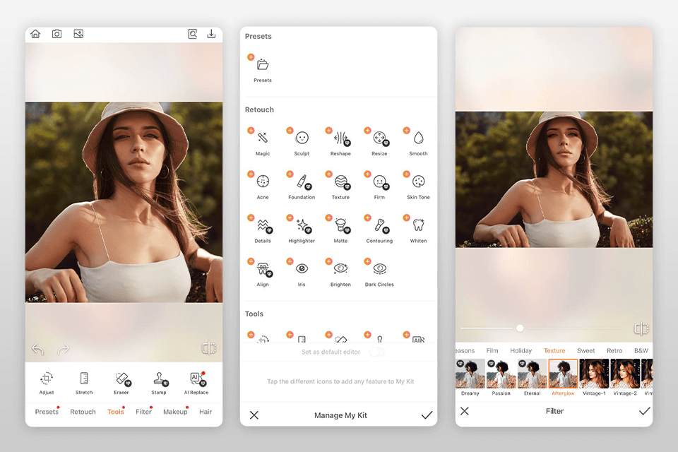 airbrush profile picture app interface