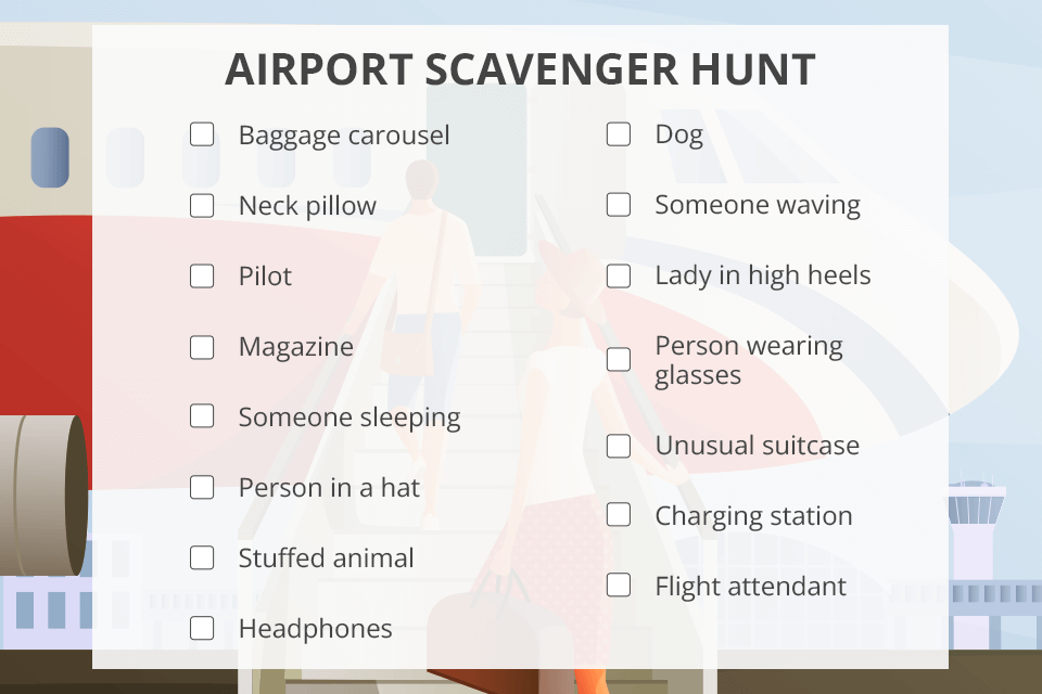 airoport photo scavenger hunt ideas