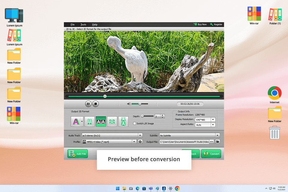 aiseesoft 3d converter preview
