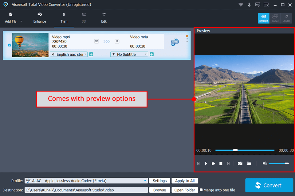 aiseesoft total video converter screen