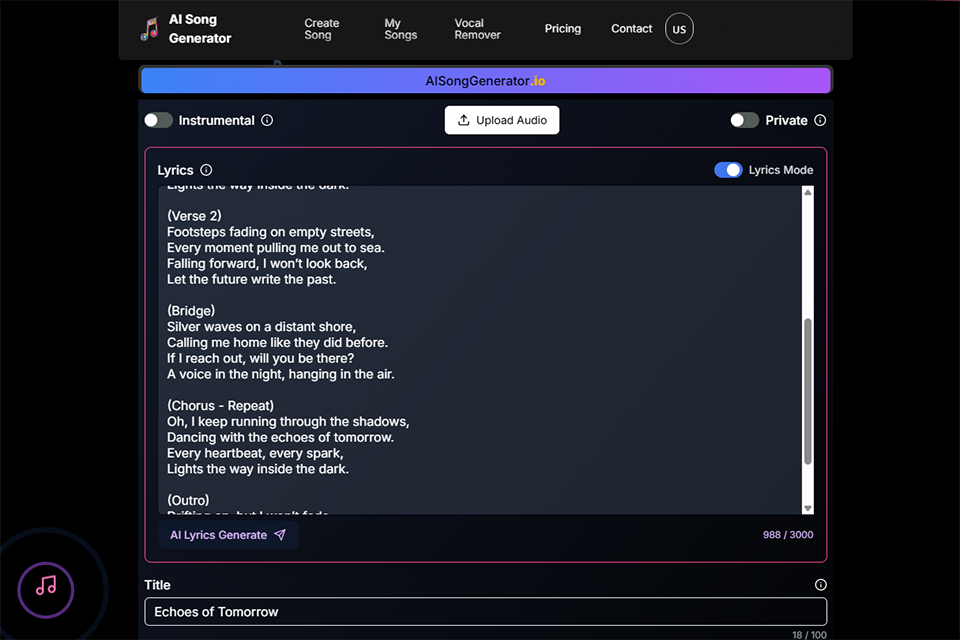 aisonggenerator ai music generator
