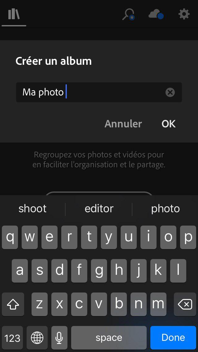 ajouter des photos à partir de votre appareil version mobile lightroom cc