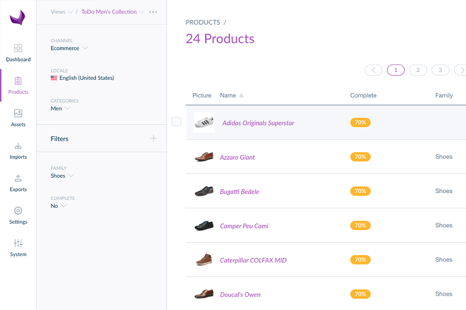 akeneo catalog maker software interface
