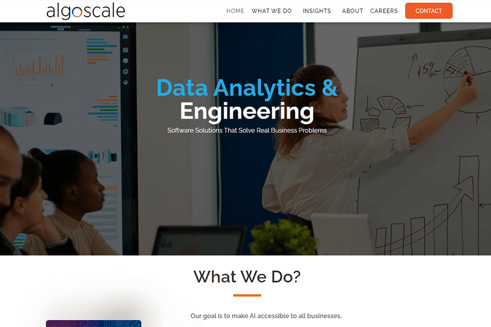 algoscale data consulting company review interface