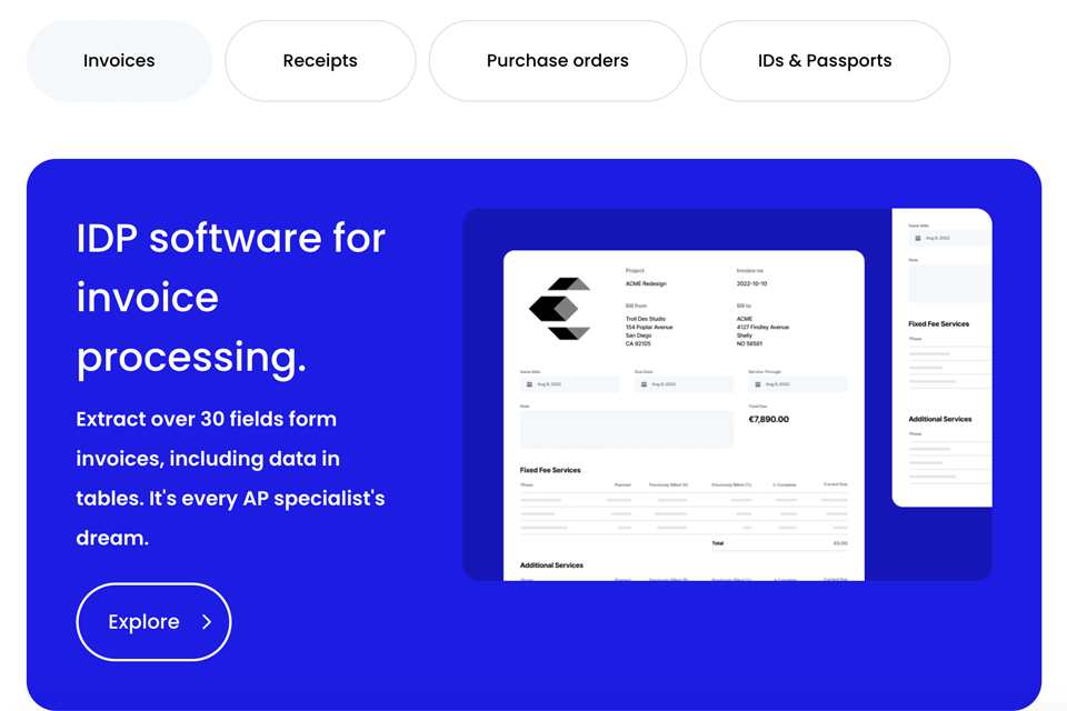 alphamoon interface document types
