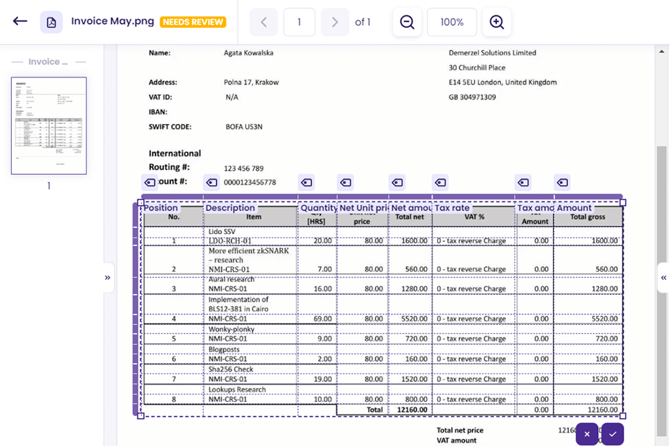 alphamoon interface table extraction