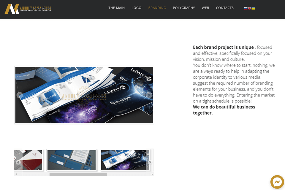 andrey kovalenko graphic design agency catalog example