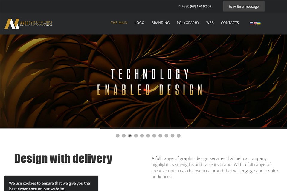 andrey kovalenko graphic design agency interface