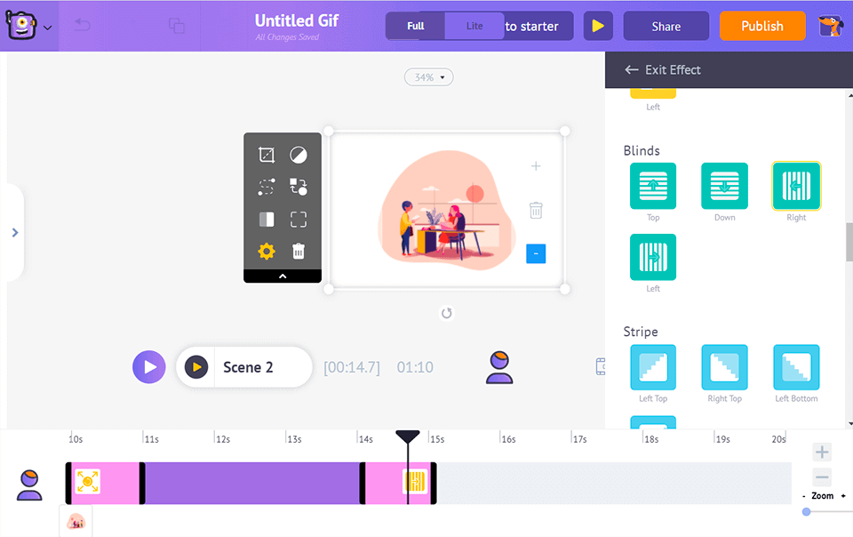 animaker explainers video software interface
