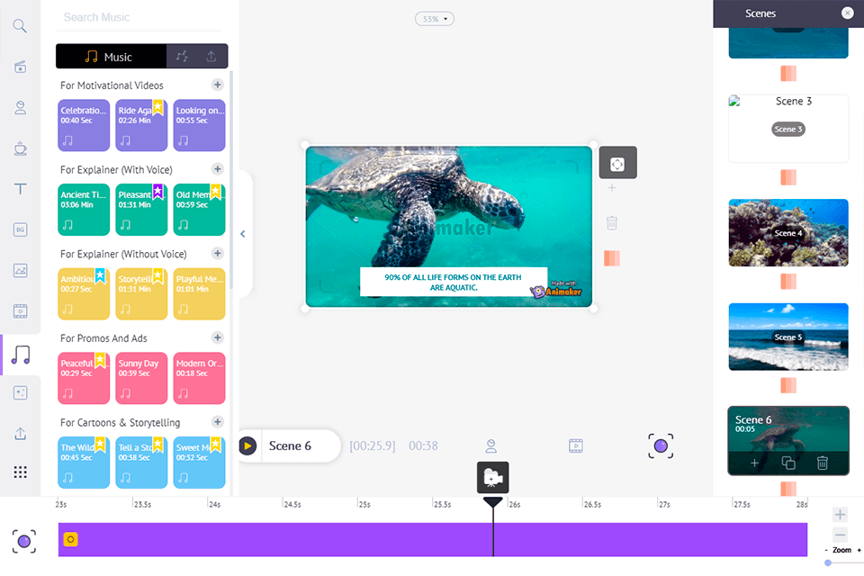 animaker video looper software interface