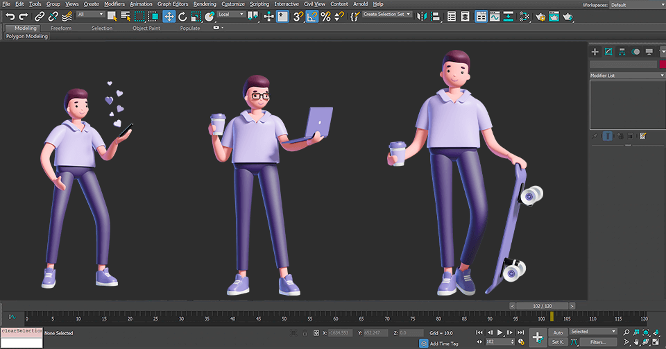 autodesk 3ds max programa de animación para anime interfaz