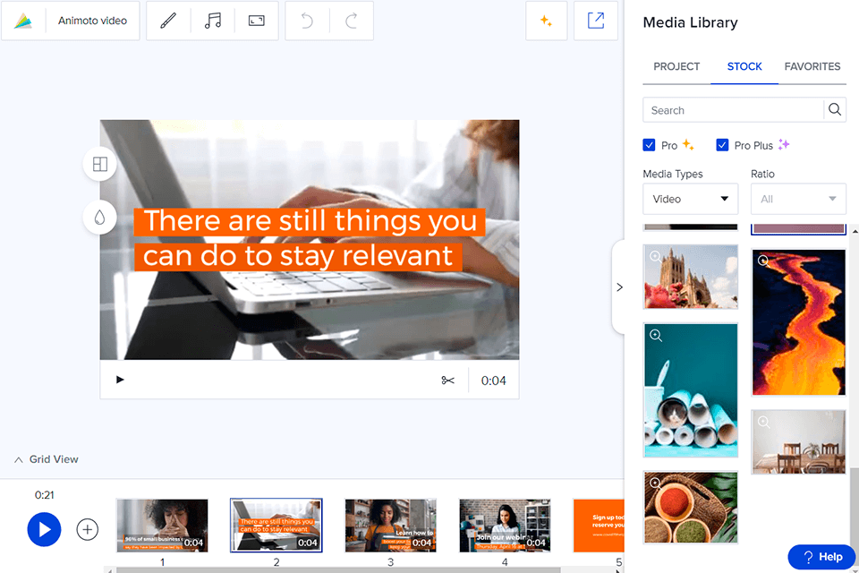 animoto filmora alternative interface