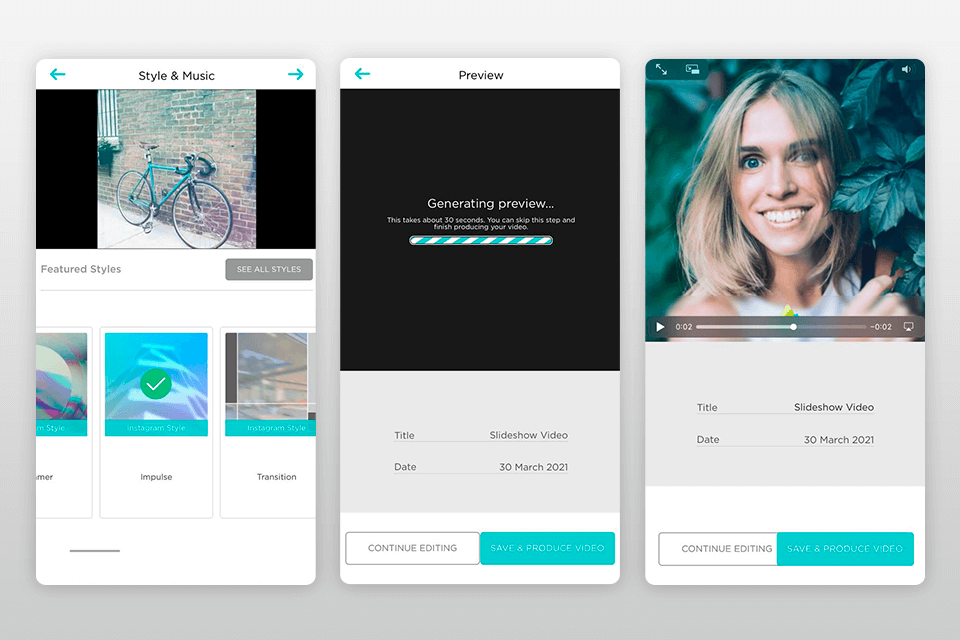 animoto video editors for instagram interface