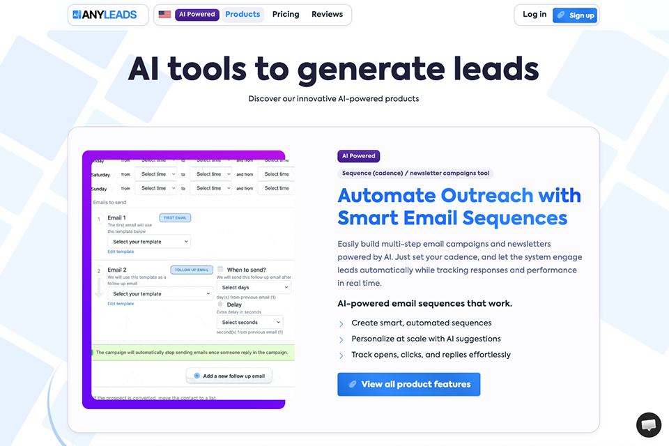 anyleads lead generation tool