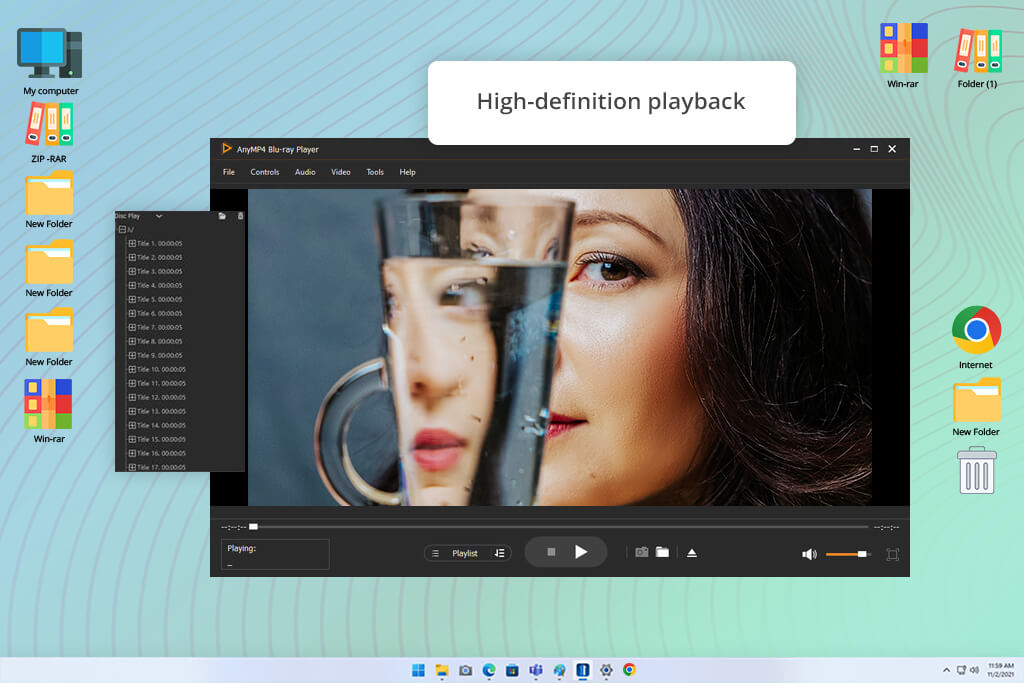 anymp4 blu-ray player interface