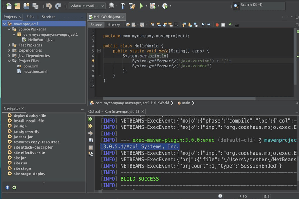 واجهة netbeans اباتشي