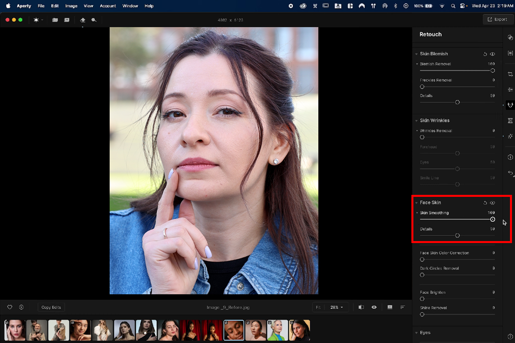 aperty skin smoothing