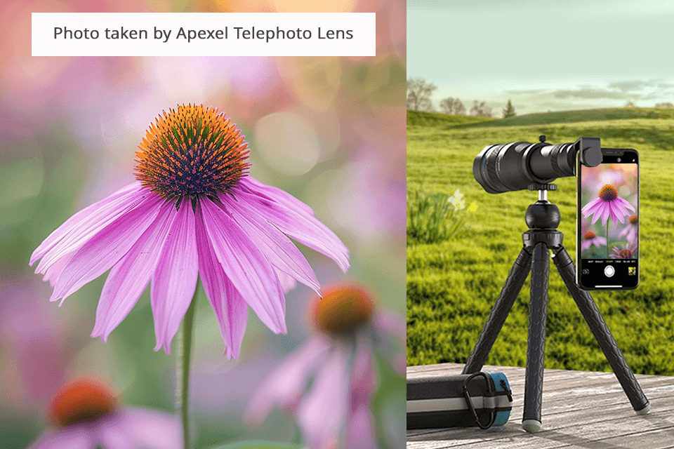apexel telephoto mobile phone camera lens