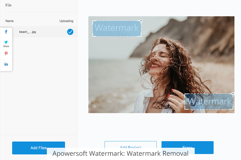 إزالة العلامة المائية apowersoft