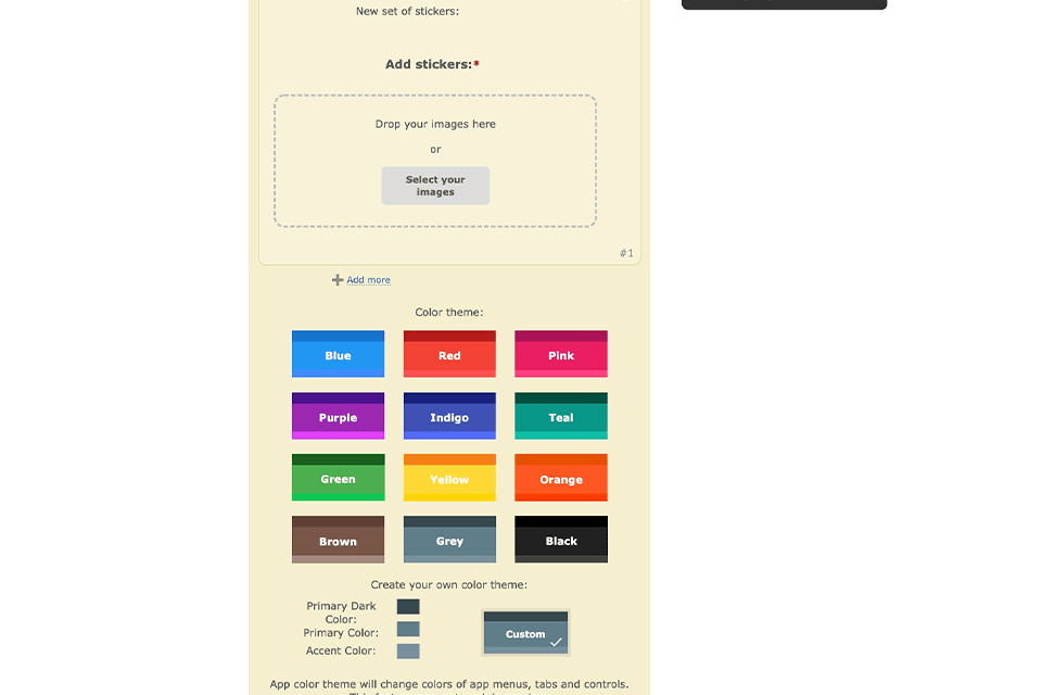app color theme appsgeyser