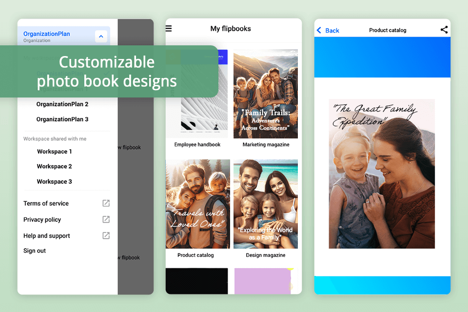 app for making photo books flipsnack