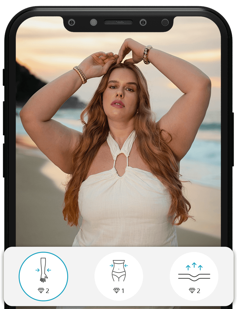 app to make arms look thinner sample before