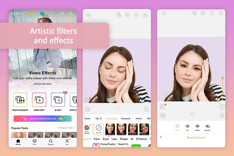 app to open eyes in photo perfect365