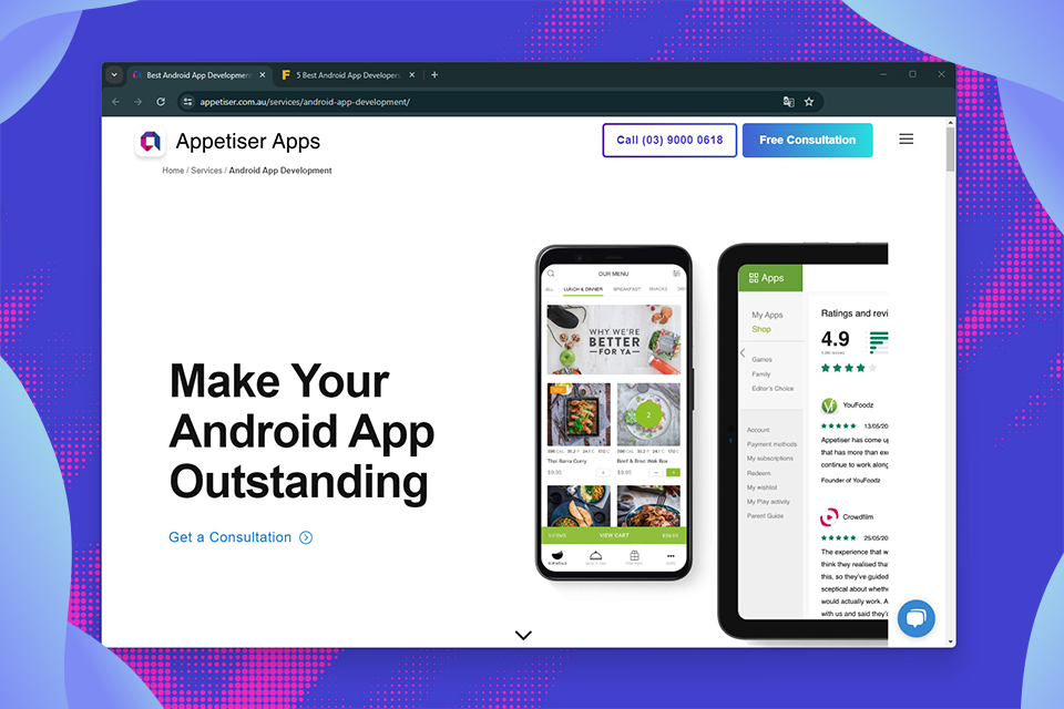 appetiser best android app developer logo