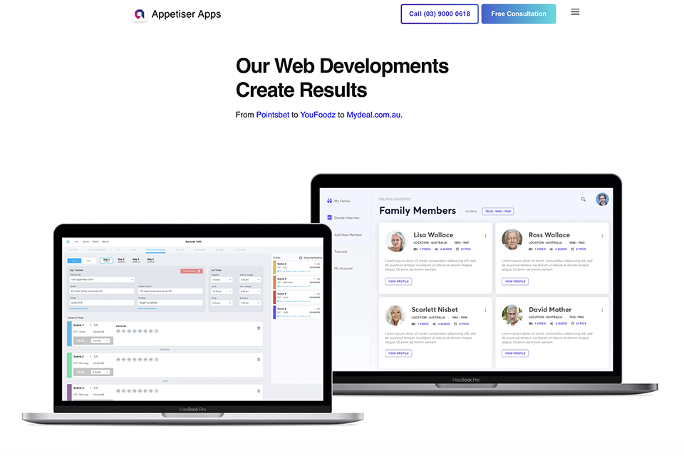 appetiser web development company