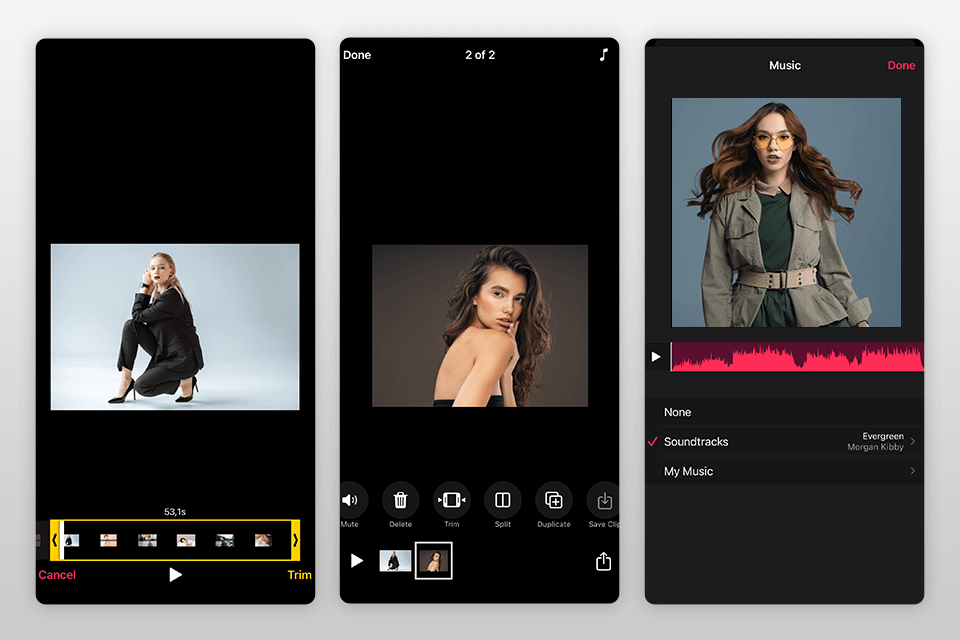 apple clips free video editing app interface