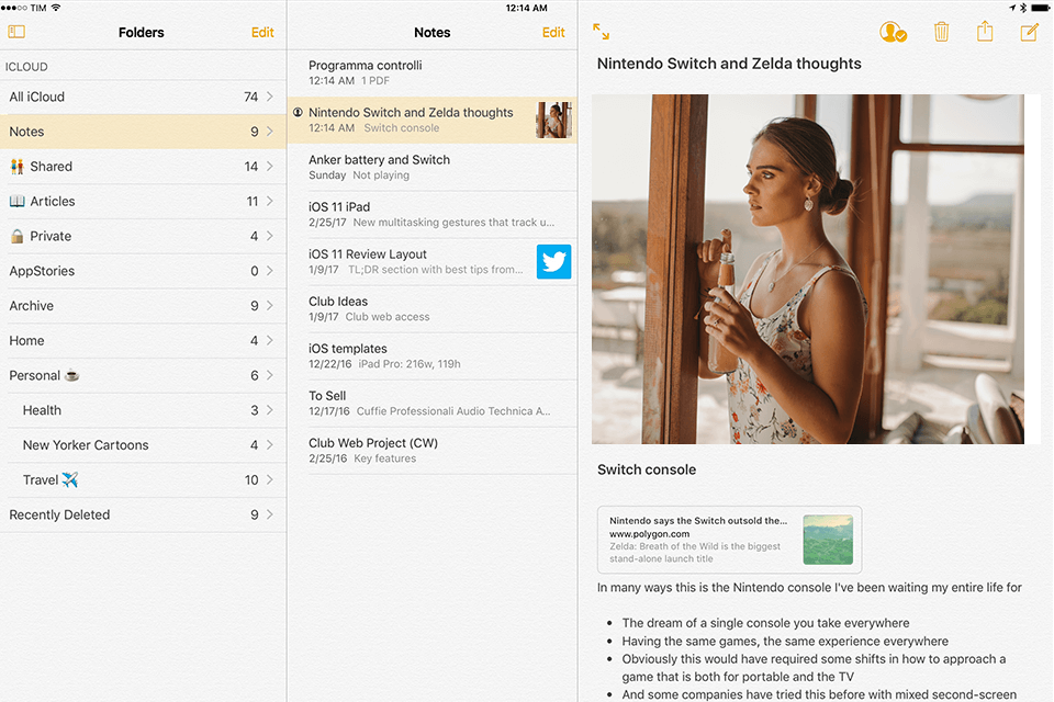 apple notesapp for apple pencil interface